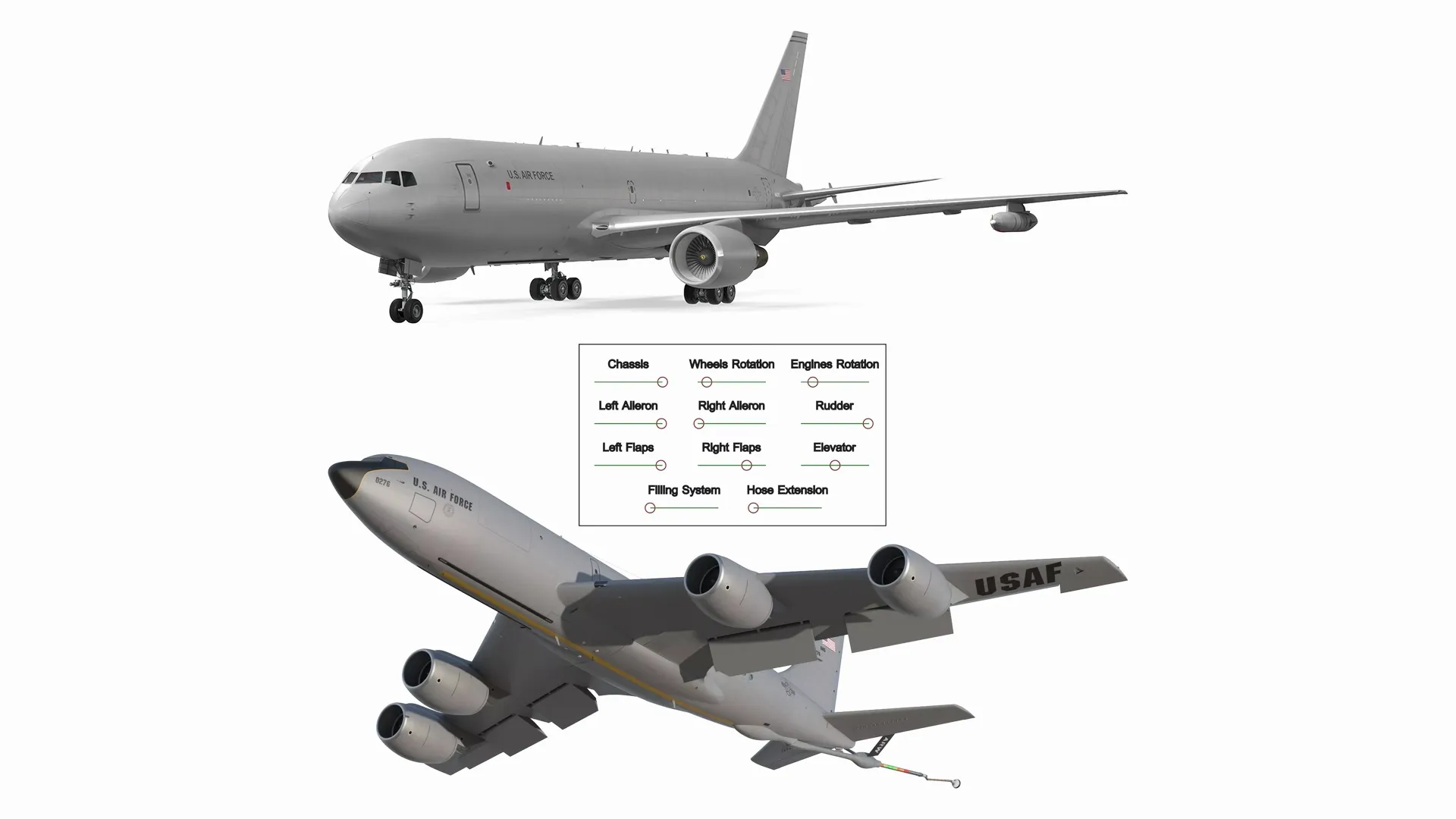 Boeing Military Tanker Aircraft Rigged Collection 3D Model Pack | CGTrader
