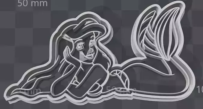 Ariel Mermaid from Disney the The Little Mermaid Cookie Cutter
