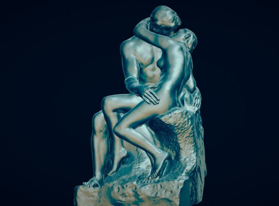 The Kiss by Rodin 3D print model_3