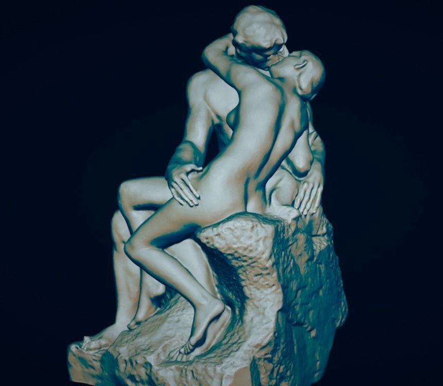 The Kiss by Rodin 3D print model_1