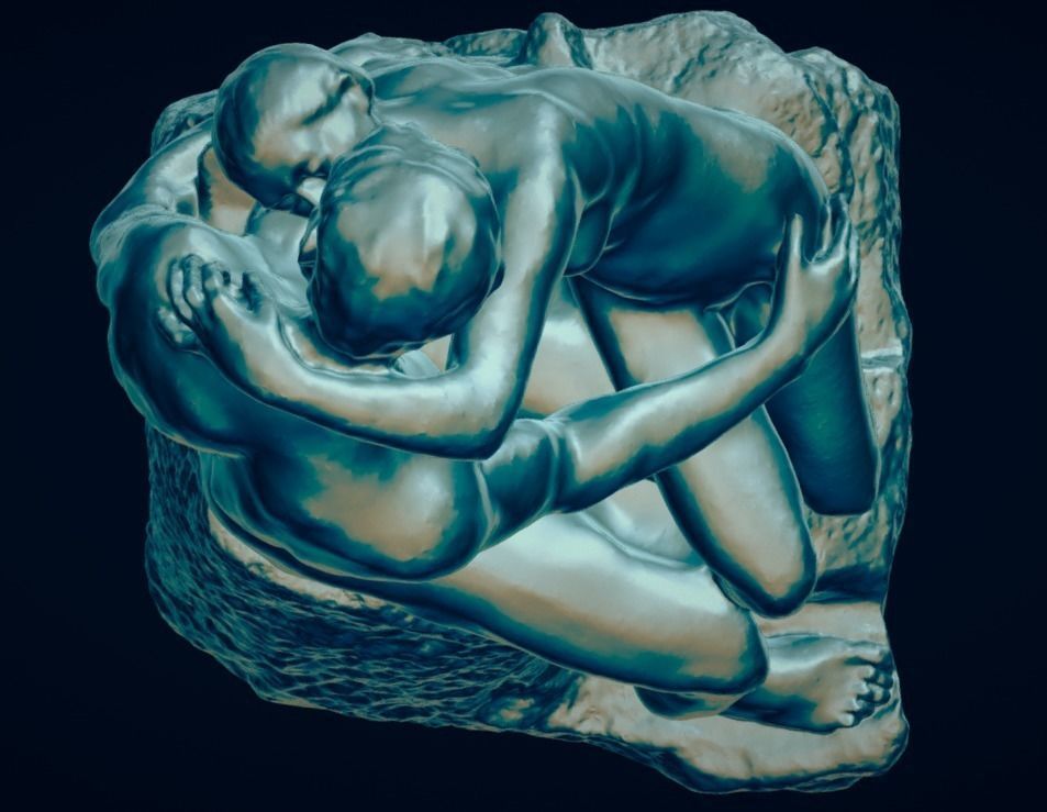 The Kiss by Rodin 3D print model_2