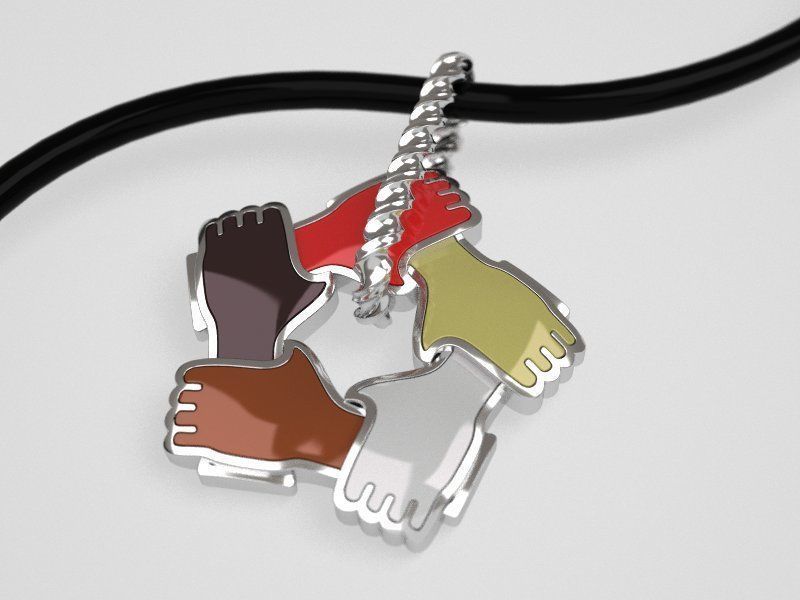 International pendant -  pin - badge - original Free 3D print model_5