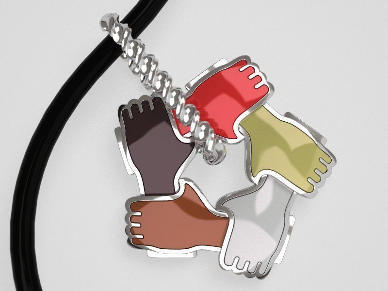 International pendant -  pin - badge - original Free 3D print model_4