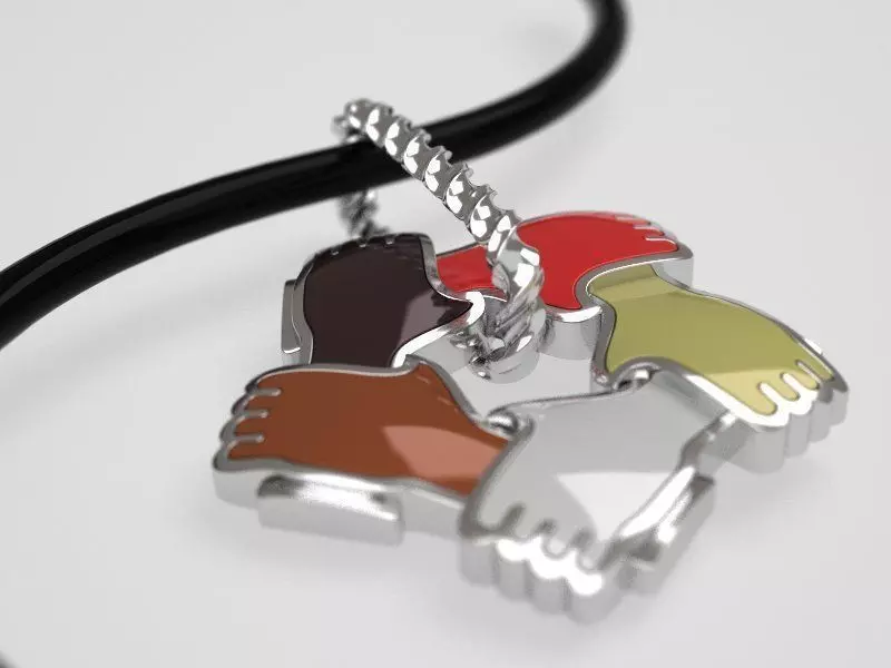 International pendant -  pin - badge - original Free 3D print model_0