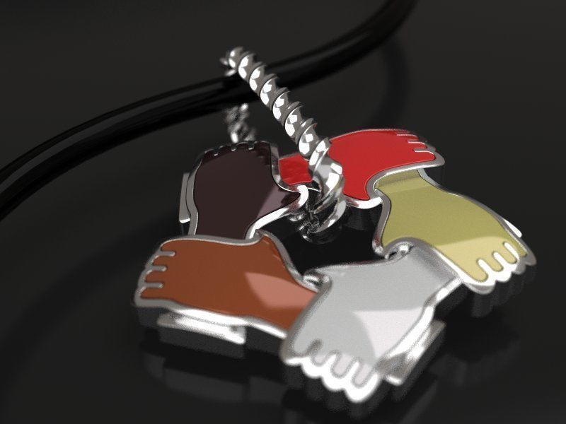 International pendant -  pin - badge - original Free 3D print model_3