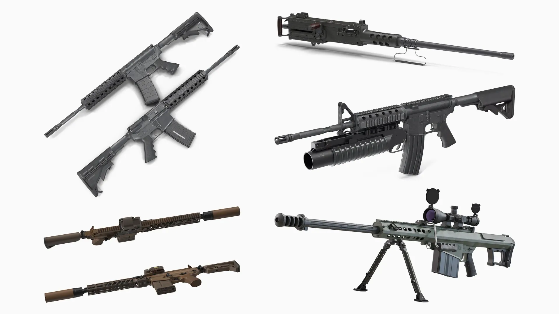 One Arm Model US Small Arms Collection 3D Model Pack | CGTrader