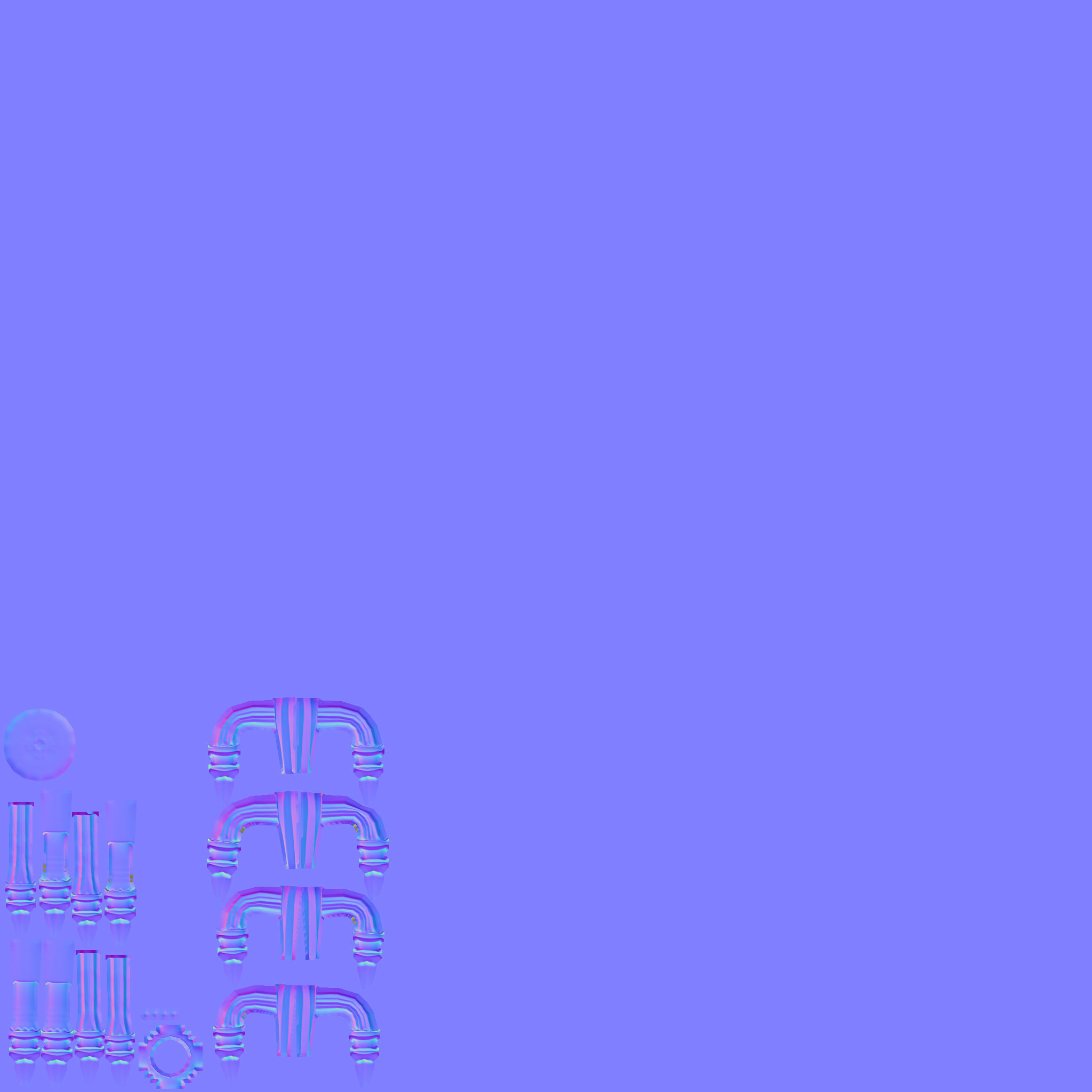 Stone pillar sculpture of Indian Temple architecture Low-poly 3D model_9