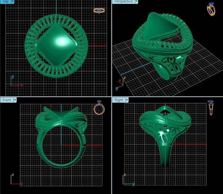 Ring R0196 3D print model_2