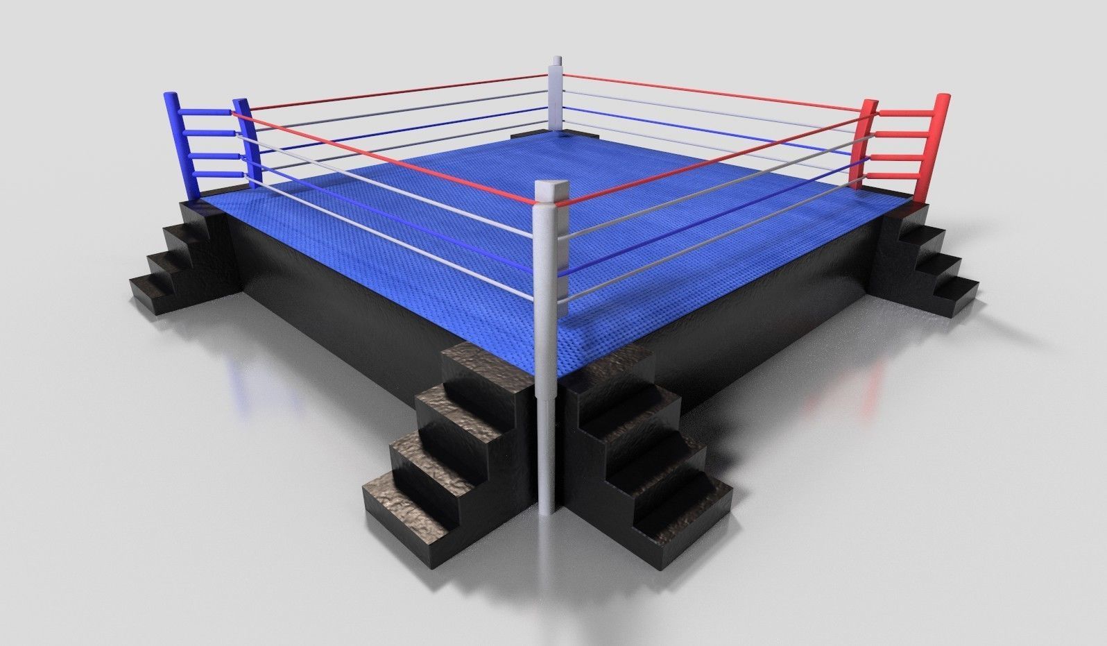 Boxing Ring Low-poly 3D model_1