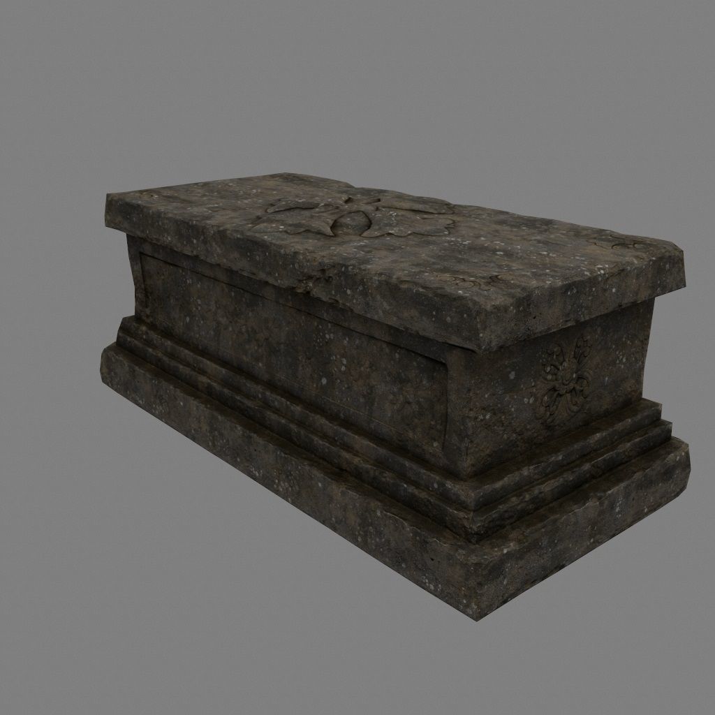 base statue 14 Low-poly 3D model_3