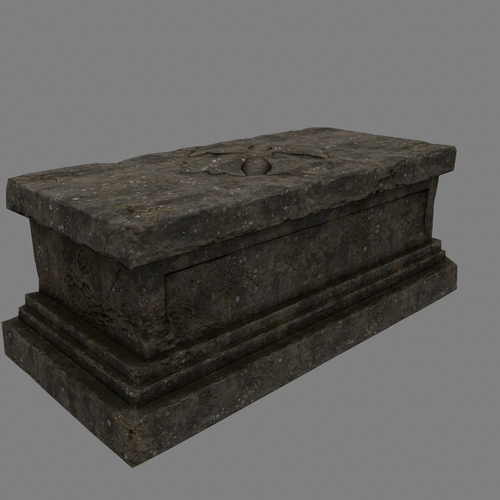 base statue 14 Low-poly 3D model_7