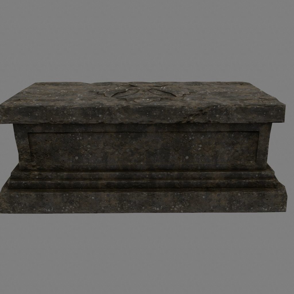 base statue 14 Low-poly 3D model_5