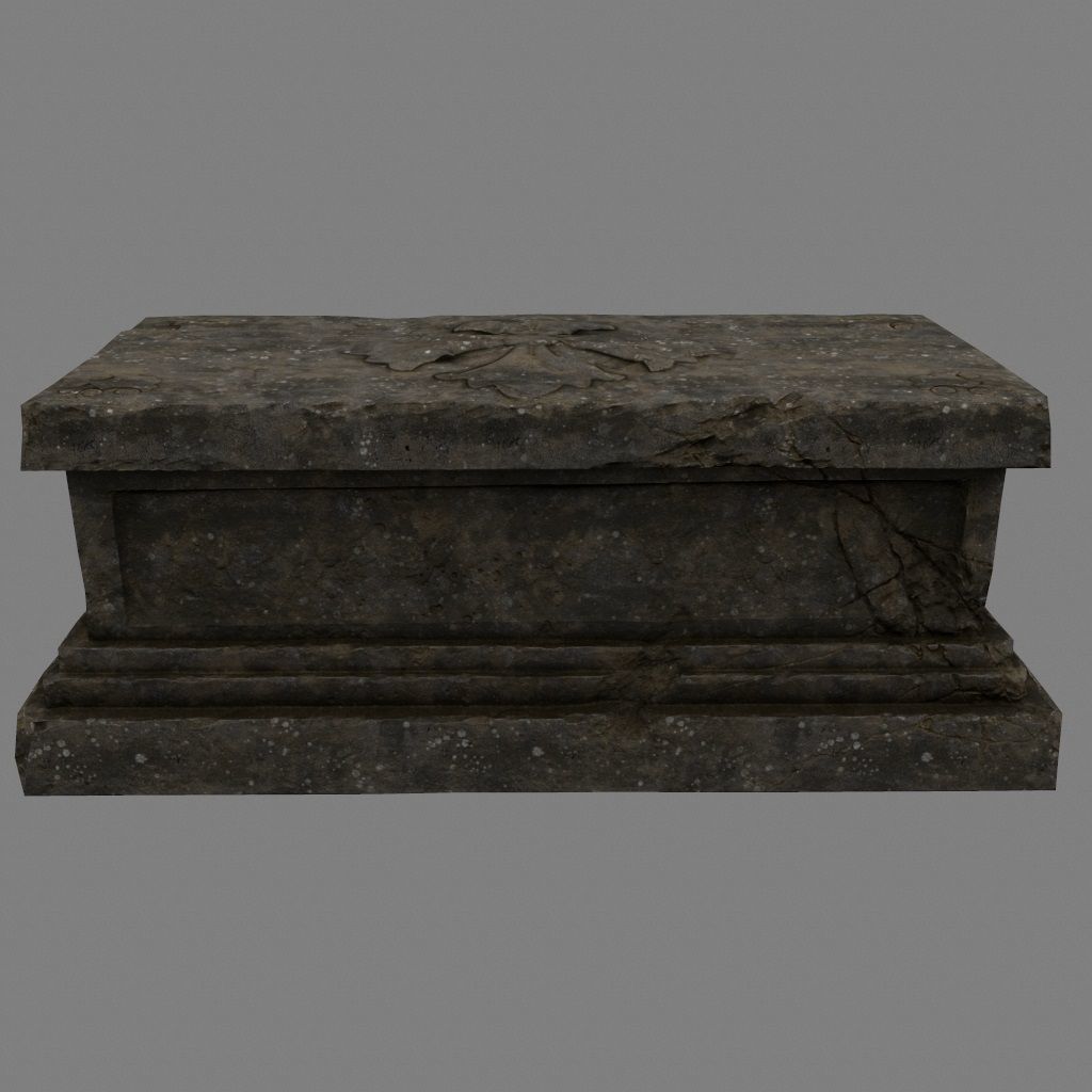 base statue 14 Low-poly 3D model_2