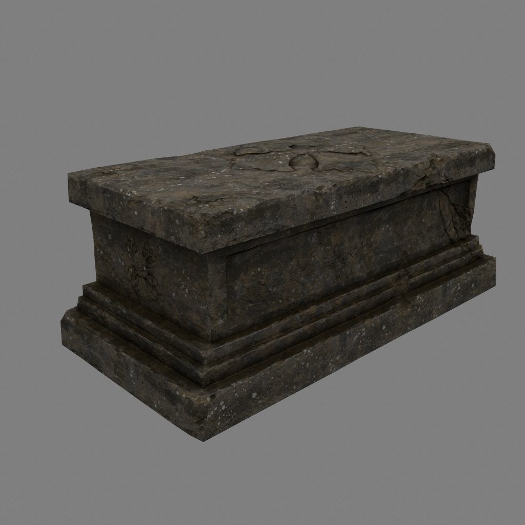 base statue 14 Low-poly 3D model_4