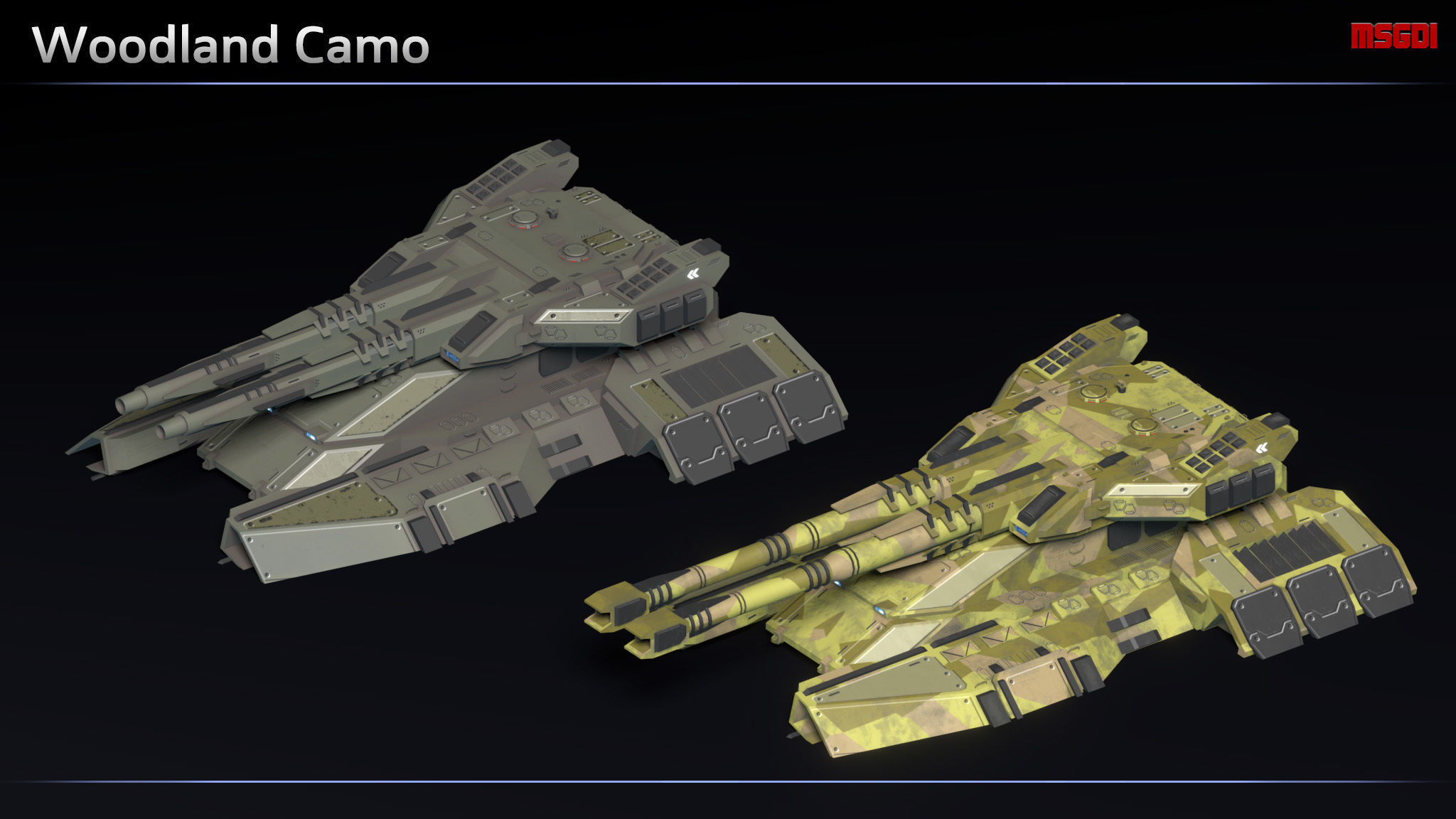 Scifi Golem Assault Antigrav Tank Low-poly 3D model_7