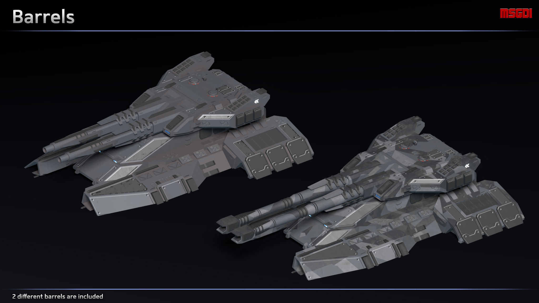 Scifi Golem Assault Antigrav Tank Low-poly 3D model_3
