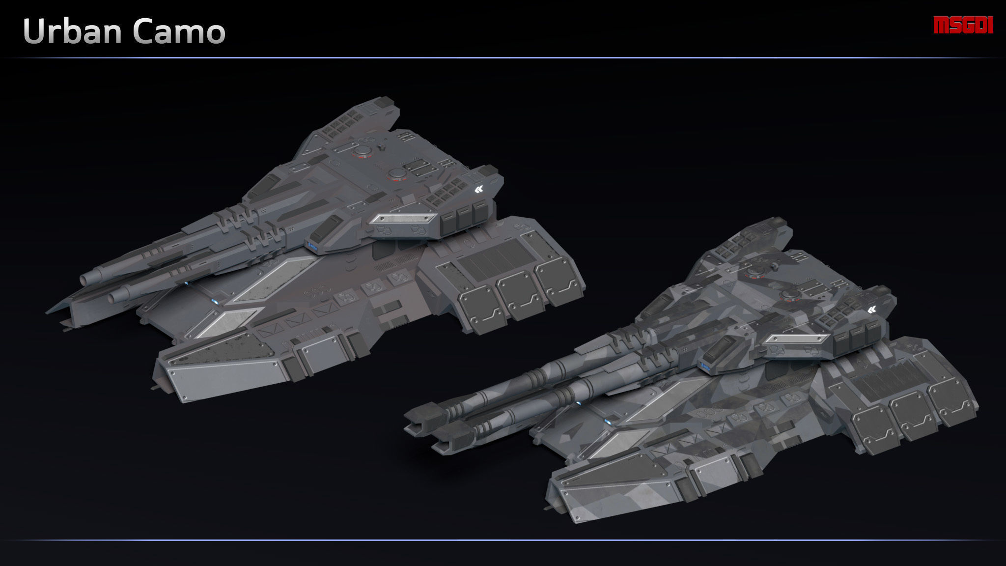 Scifi Golem Assault Antigrav Tank Low-poly 3D model_6