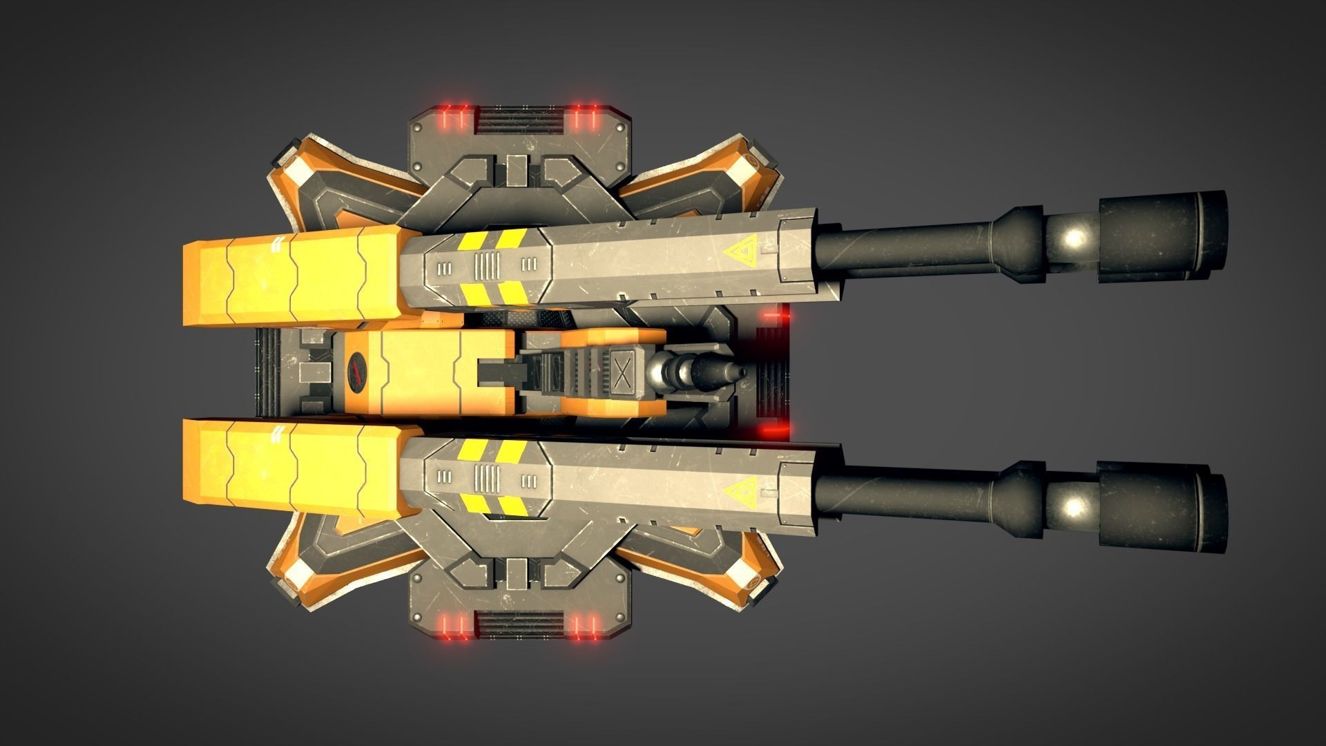 Sci Fi Flak Cannon Low-poly 3D model_5