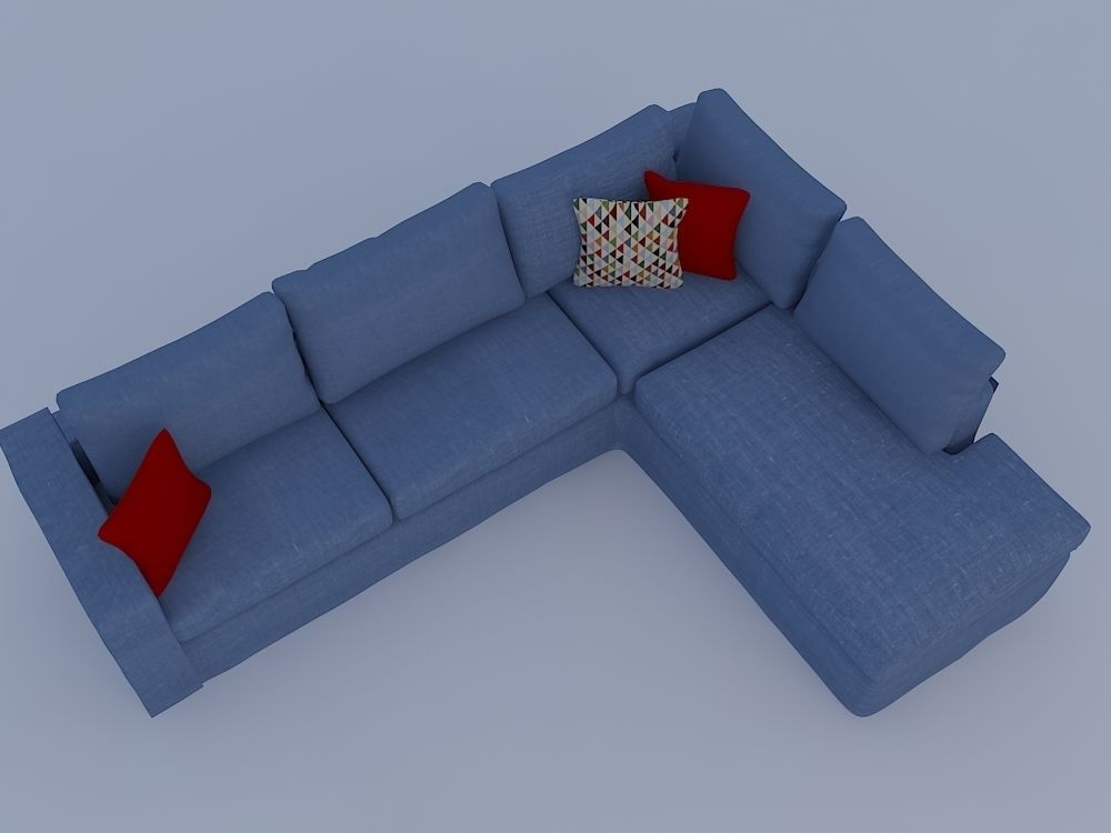 sofa l shape 3D print model_1