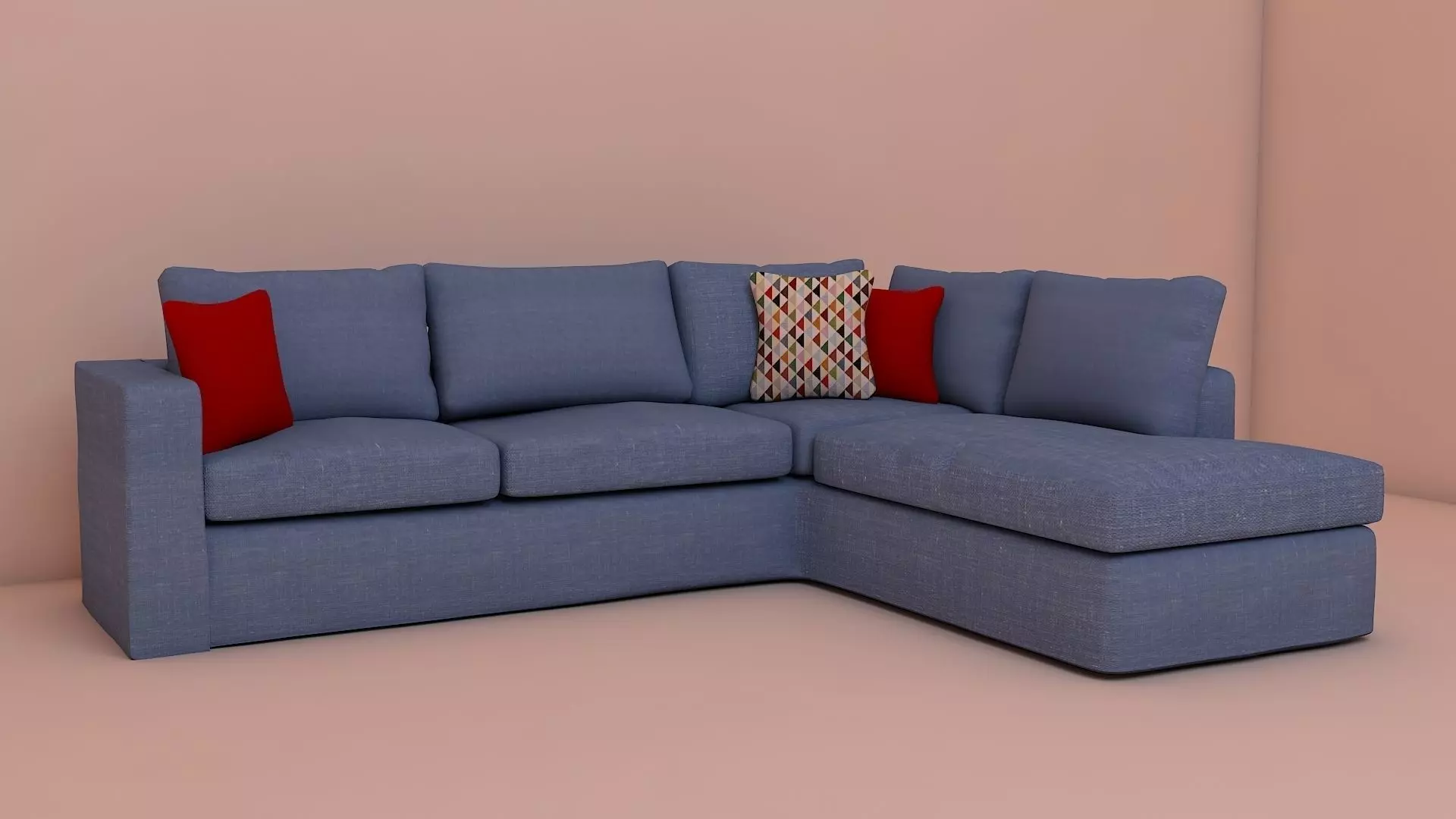 sofa l shape 3D print model_0