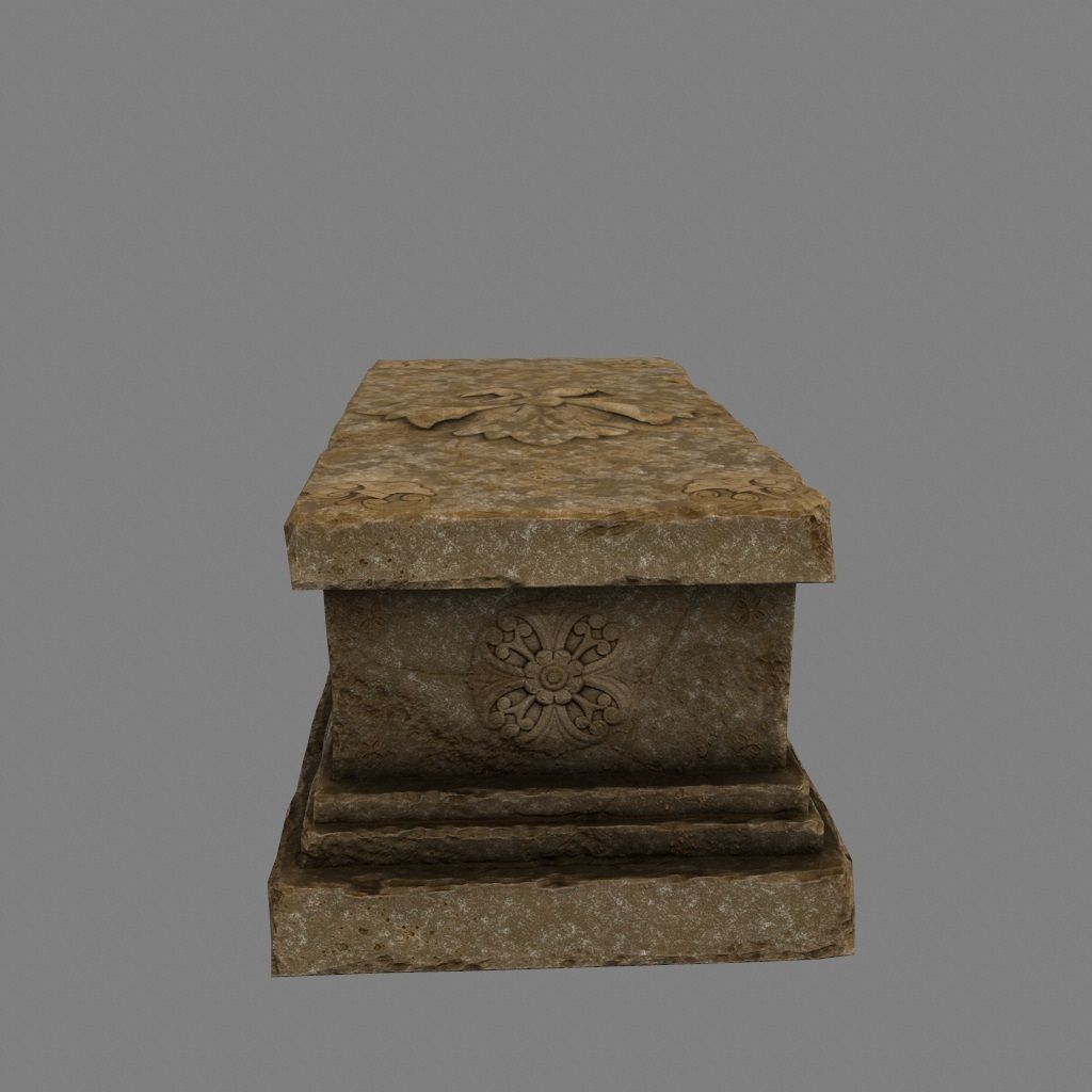 base statue 18 Low-poly 3D model_5