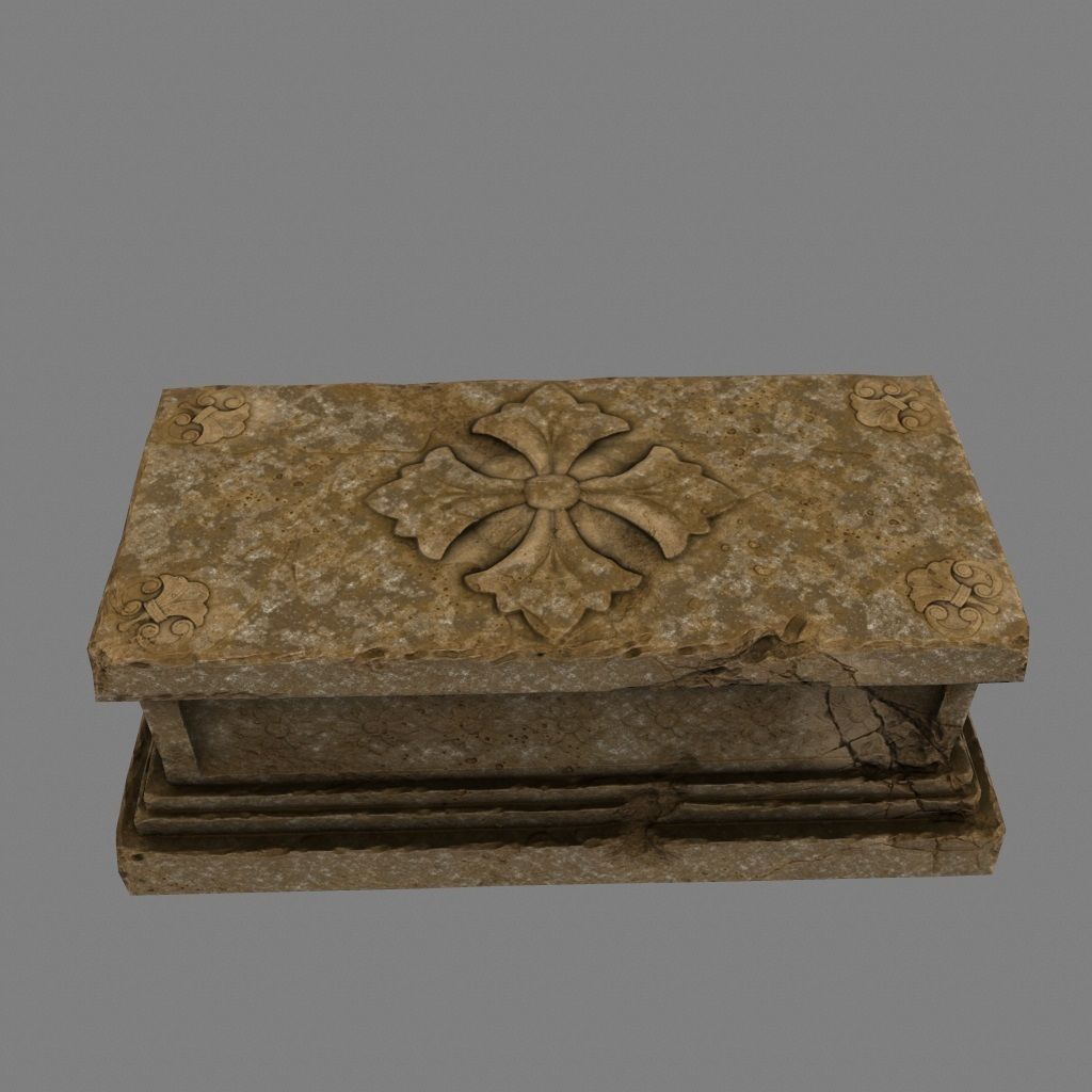 base statue 18 Low-poly 3D model_1