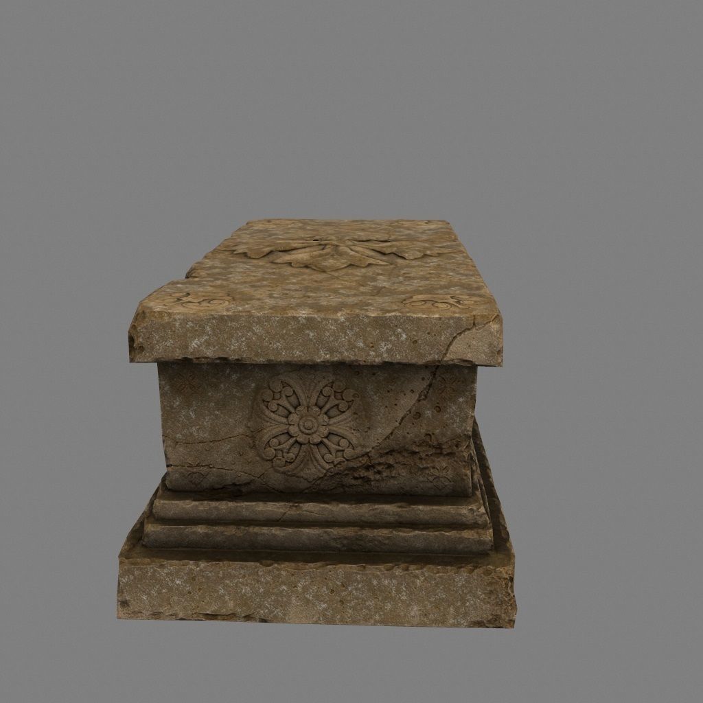 base statue 18 Low-poly 3D model_8