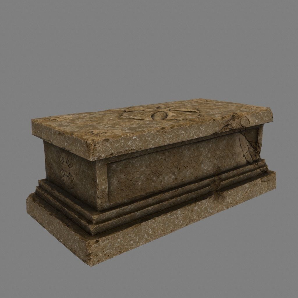 base statue 18 Low-poly 3D model_6