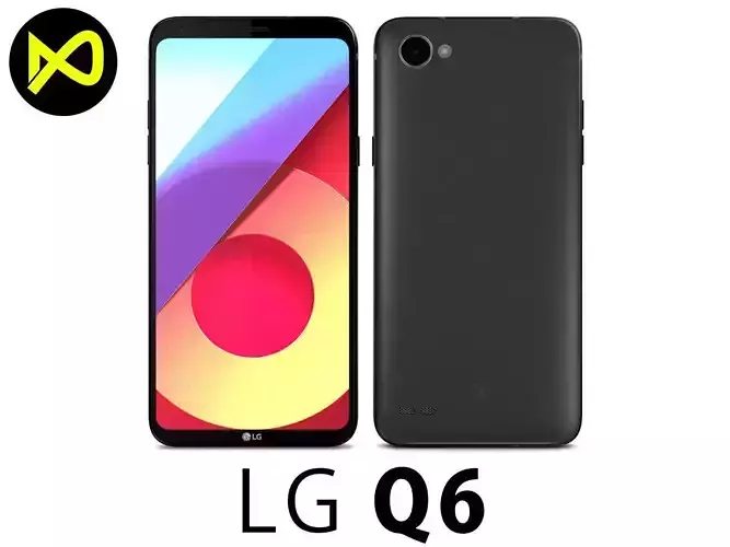 LG Q6 Astro Black 3D model