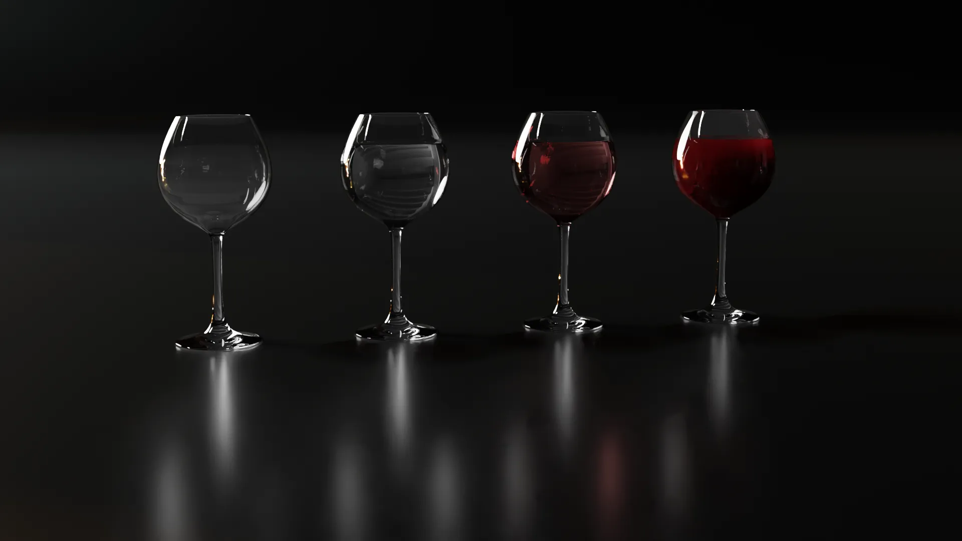 Burgundy Red Wine Glass - 72 Presets 3D model | CGTrader