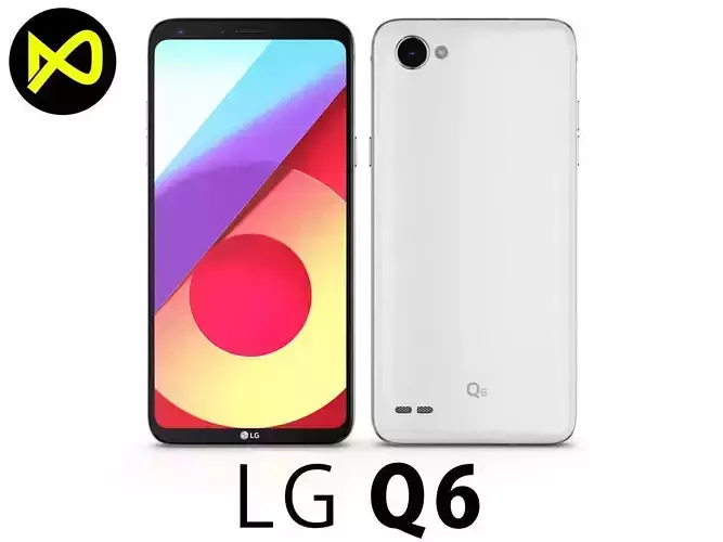 LG Q6 Mystic White 3D model