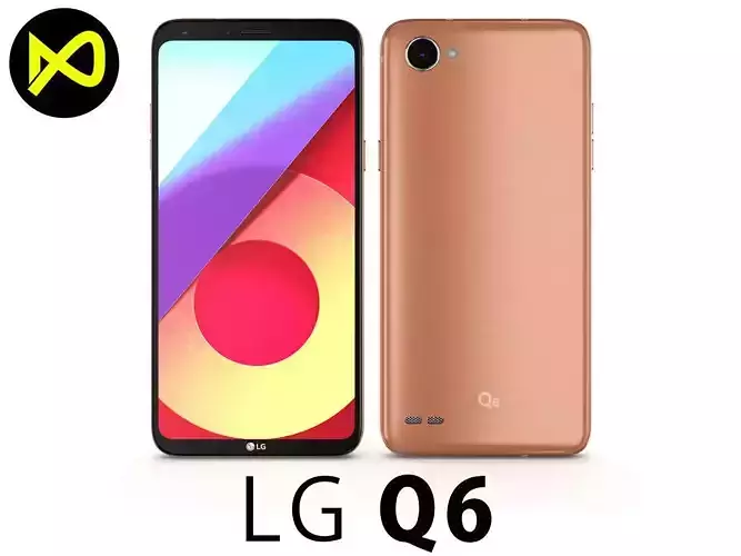 LG Q6 Terra Gold 3D model