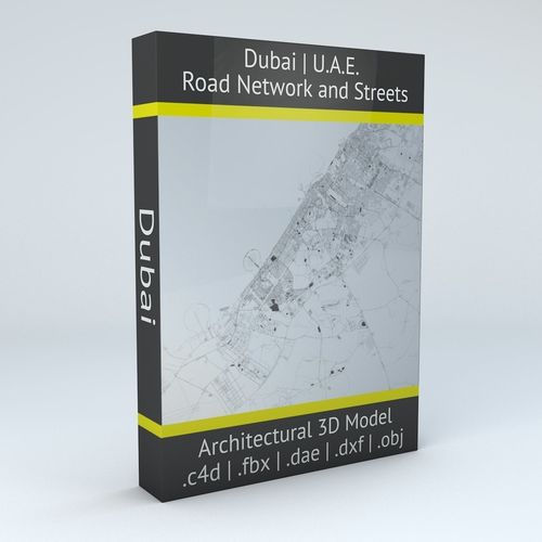 Dubai Road Network and Streets 3D model