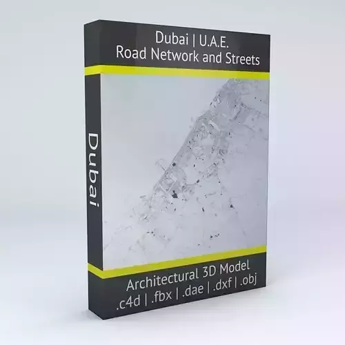 Dubai Road Network and Streets 3D model