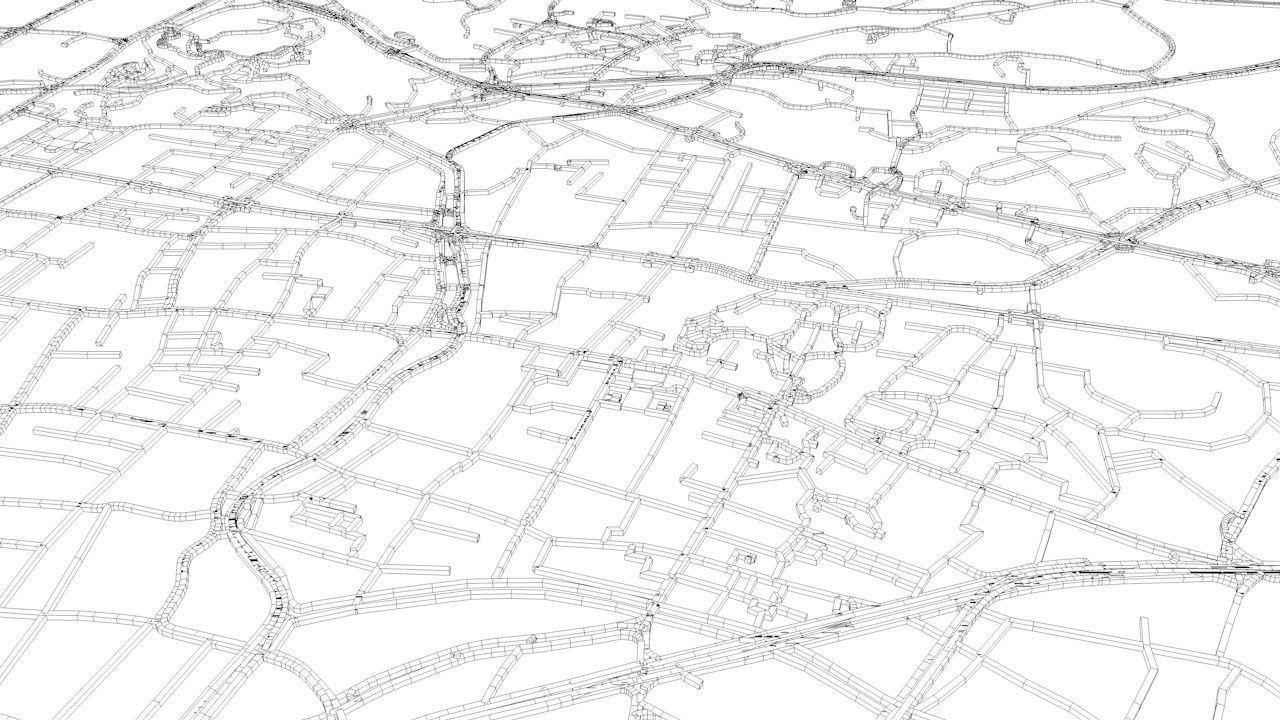 Guangzhou Road Network and Streets 3D model_10