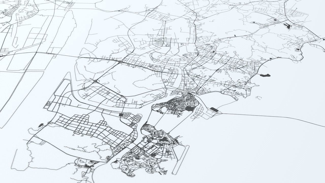 Guangzhou Road Network and Streets 3D model_1