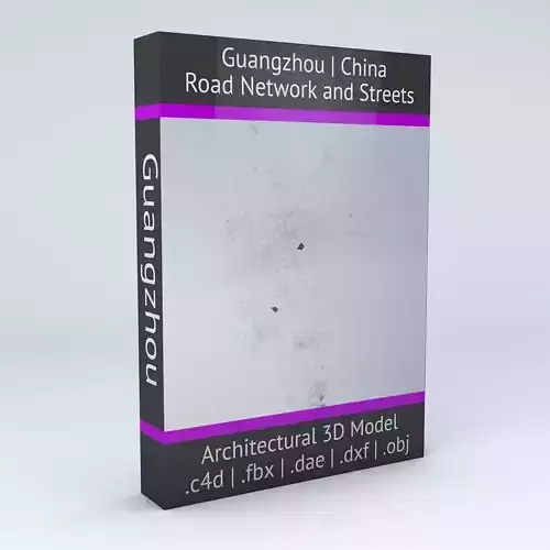 Guangzhou Road Network and Streets 3D model