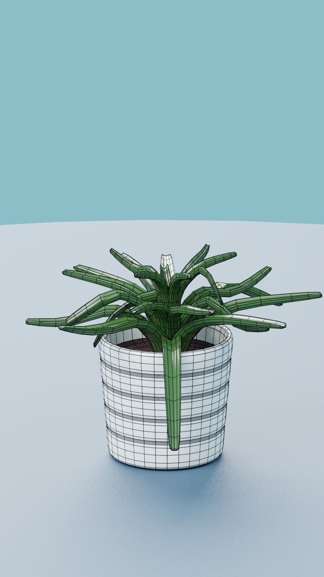 Plants Collection plant in pot Low-poly 3D model_12