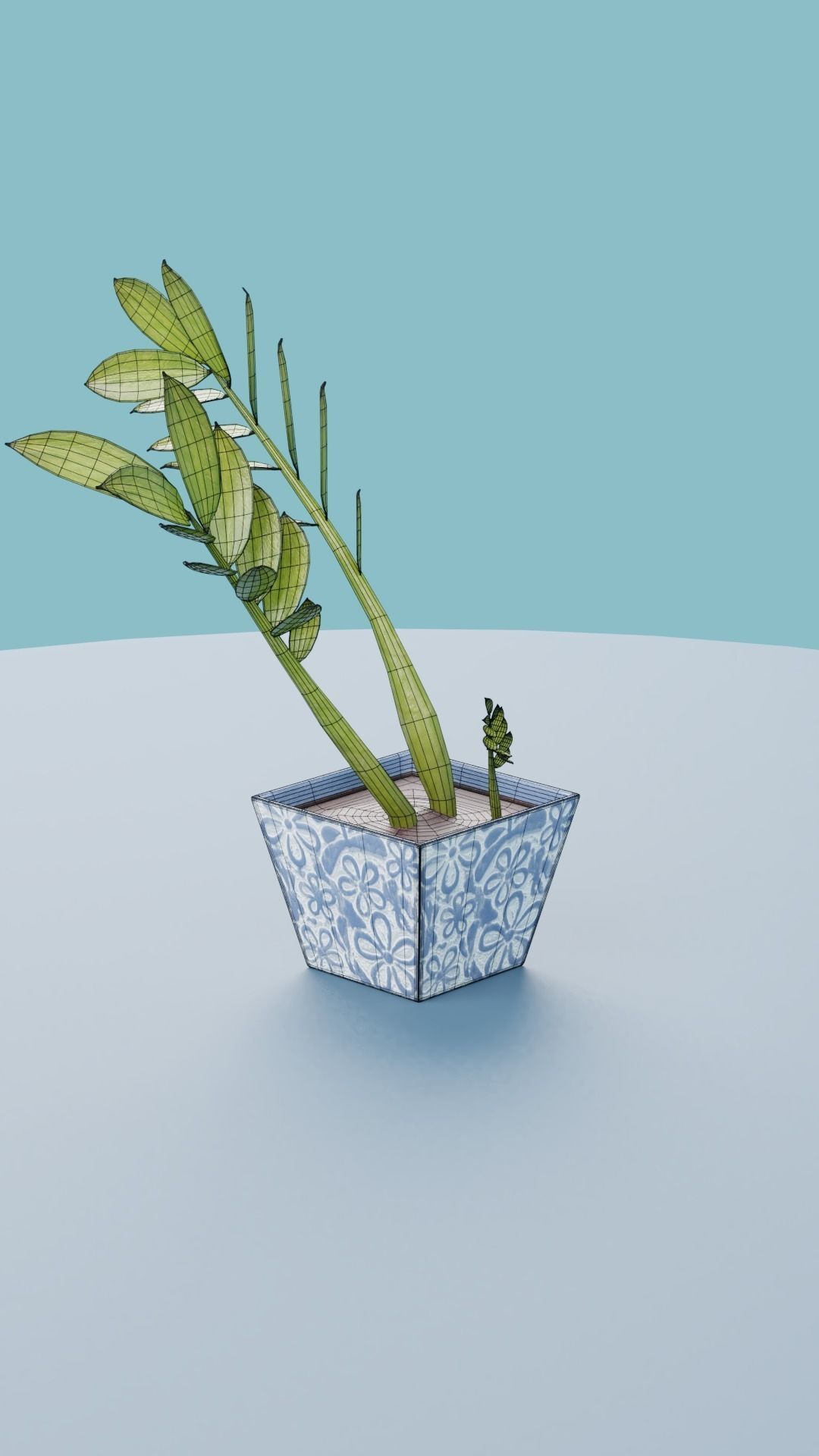 Plants Collection plant in pot Low-poly 3D model_16