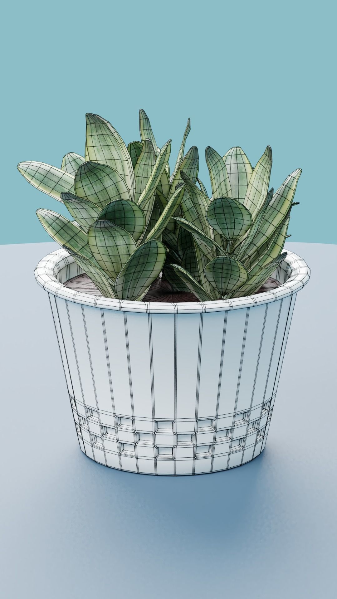 Plants Collection plant in pot Low-poly 3D model_14