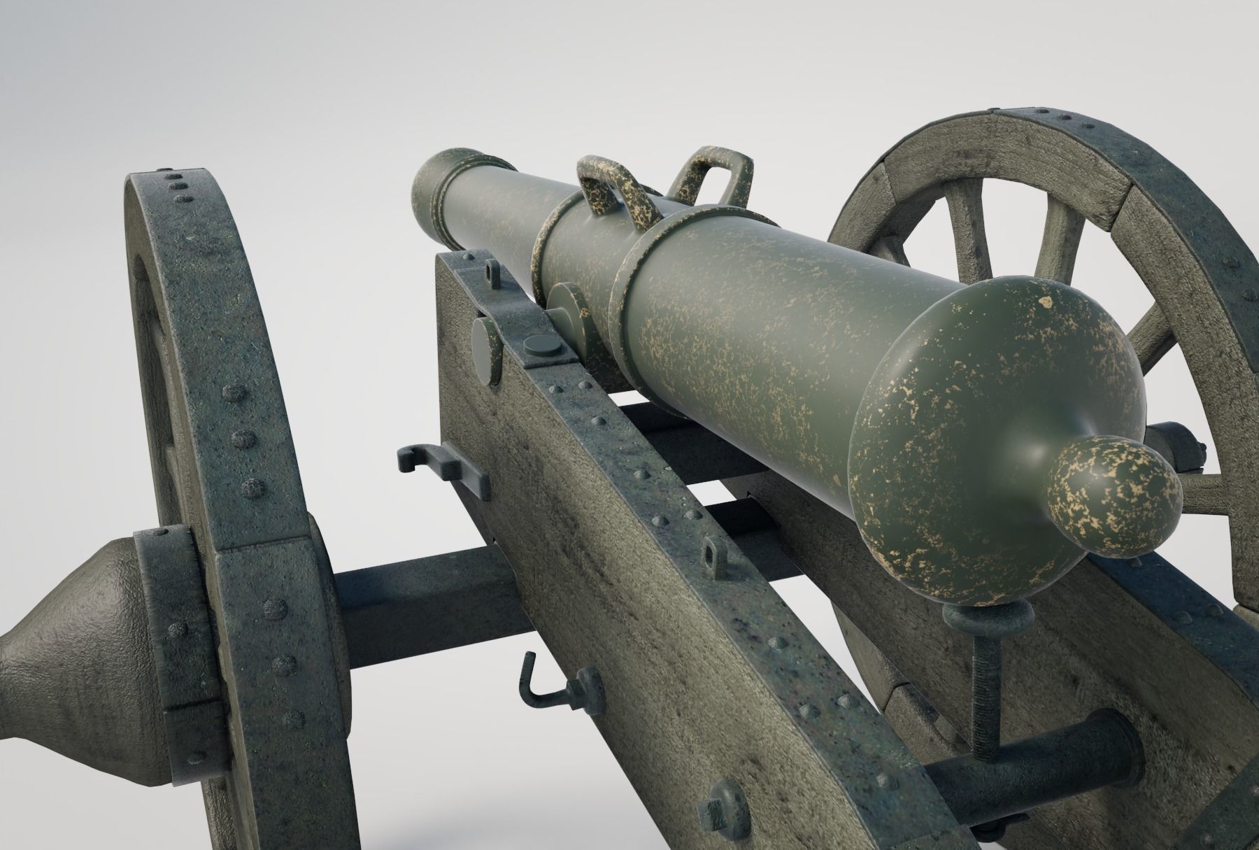 Heavy French Field Cannon 3D model_10