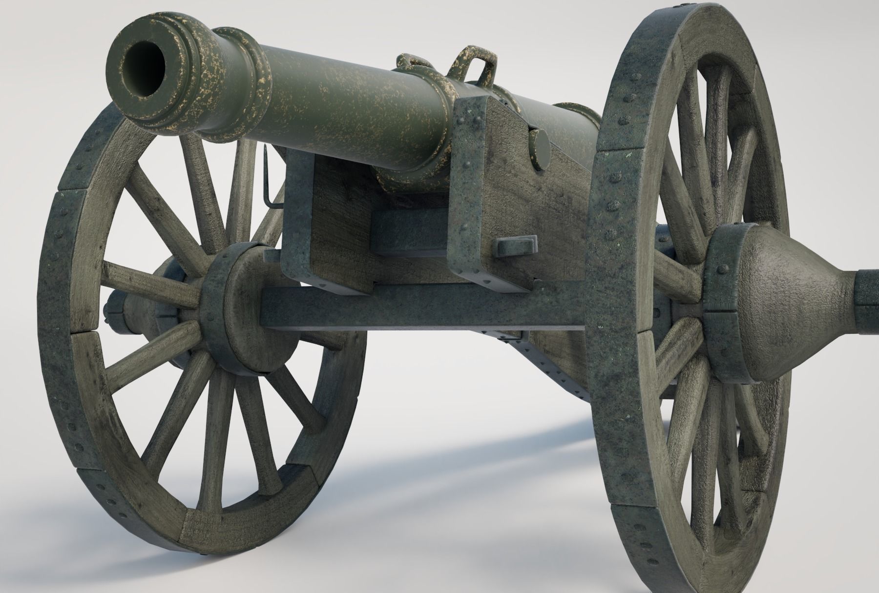 Heavy French Field Cannon 3D model_12