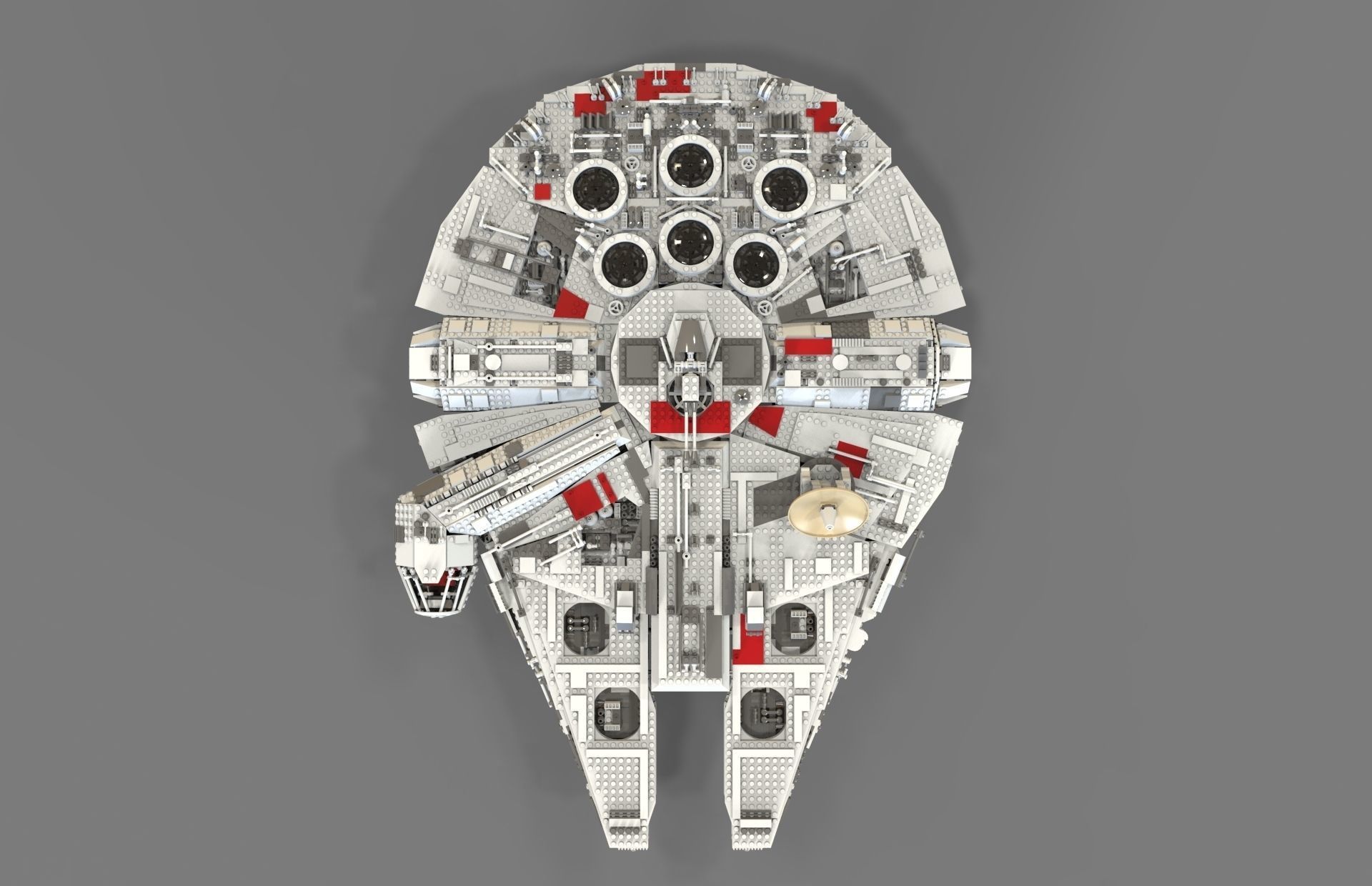 Lego spaceship 3D model_7