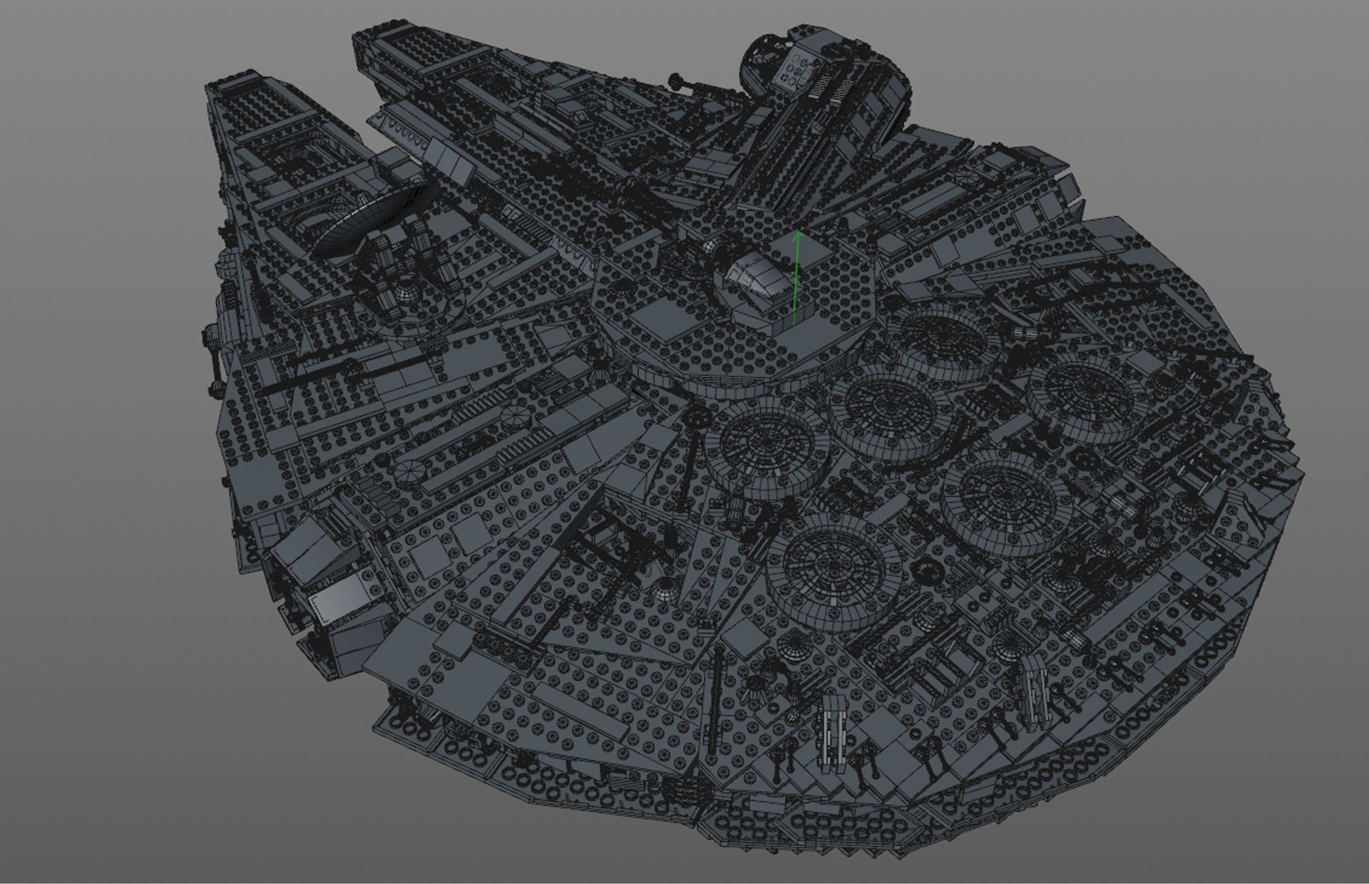 Lego spaceship 3D model_12