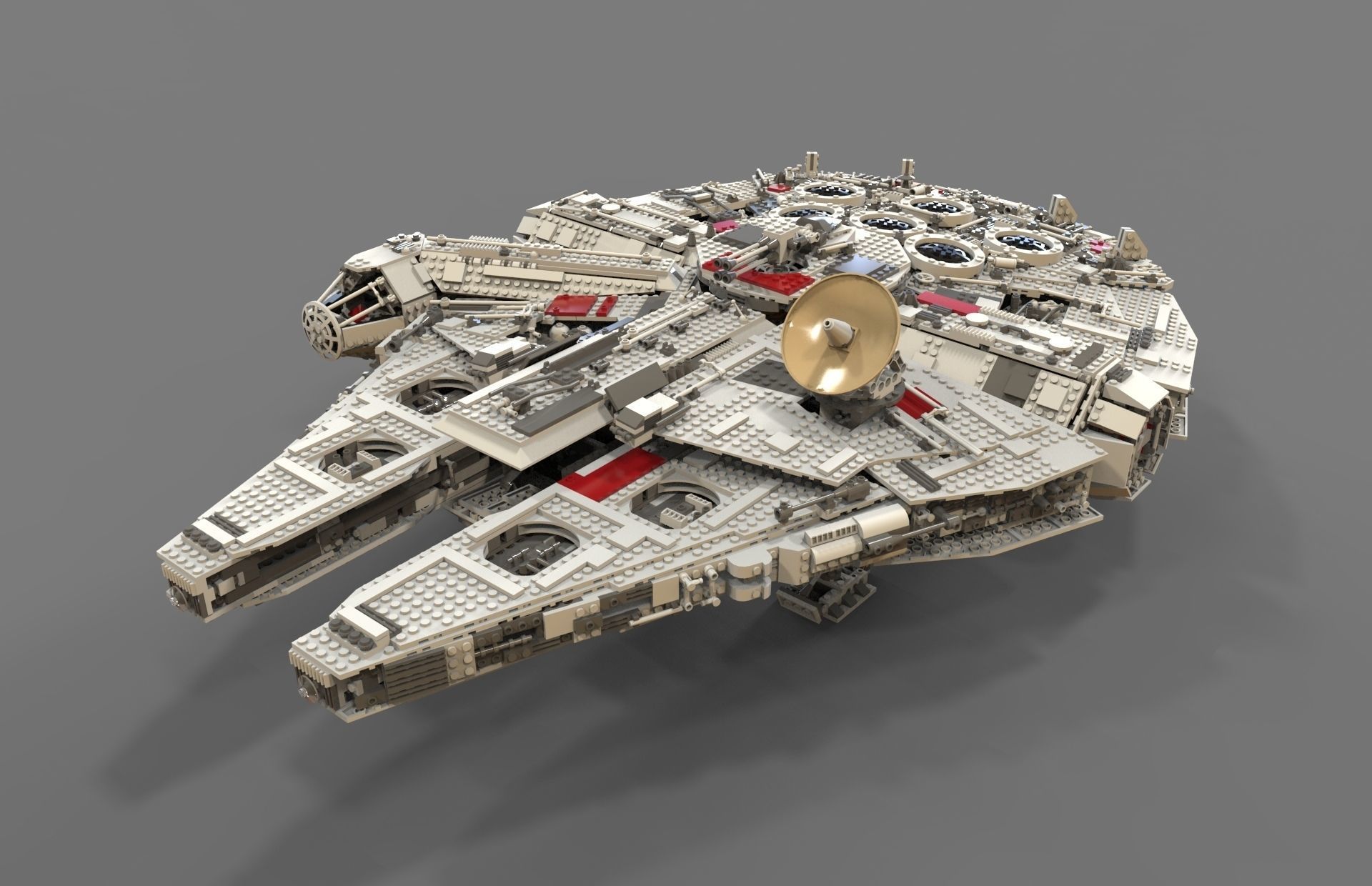 Lego spaceship 3D model_2