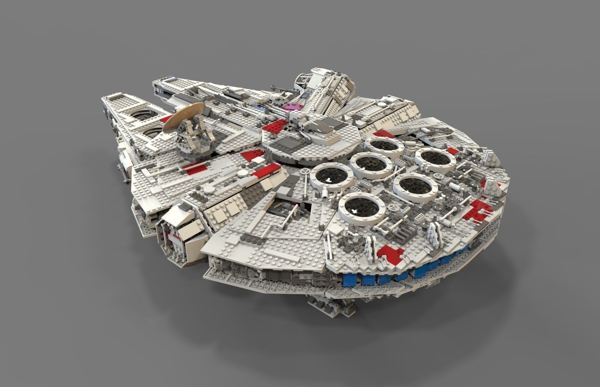 Lego spaceship 3D model_4