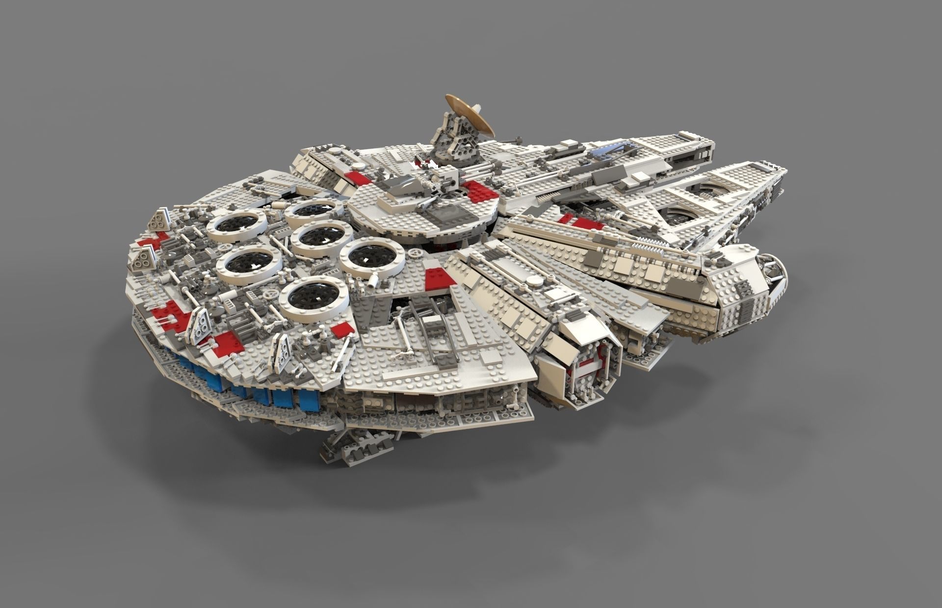 Lego spaceship 3D model_6