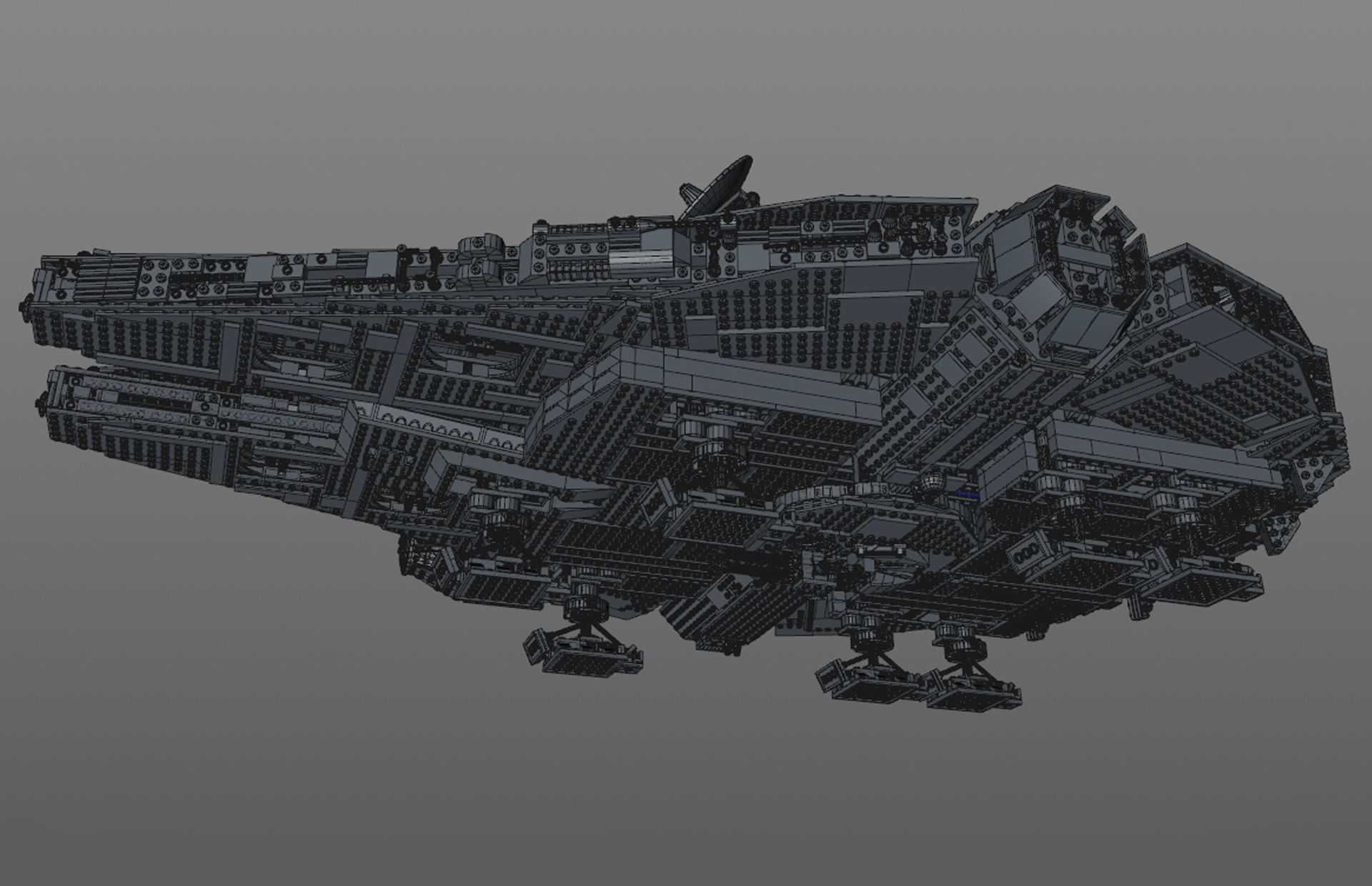 Lego spaceship 3D model_11