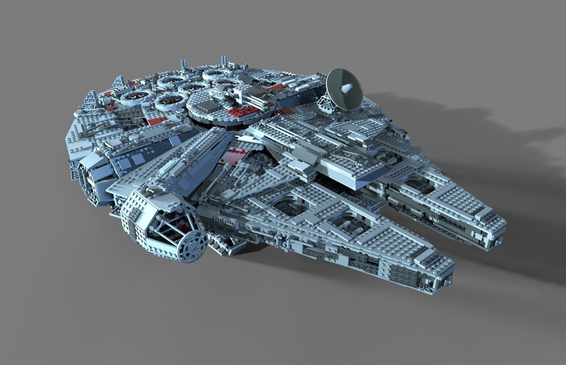 Lego spaceship 3D model_9