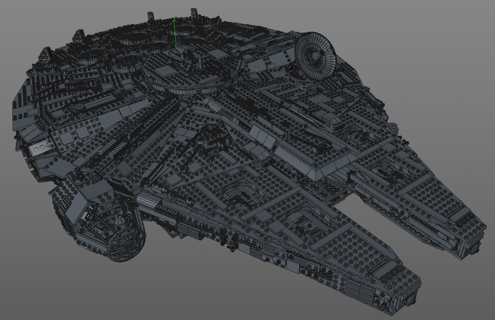 Lego spaceship 3D model_10